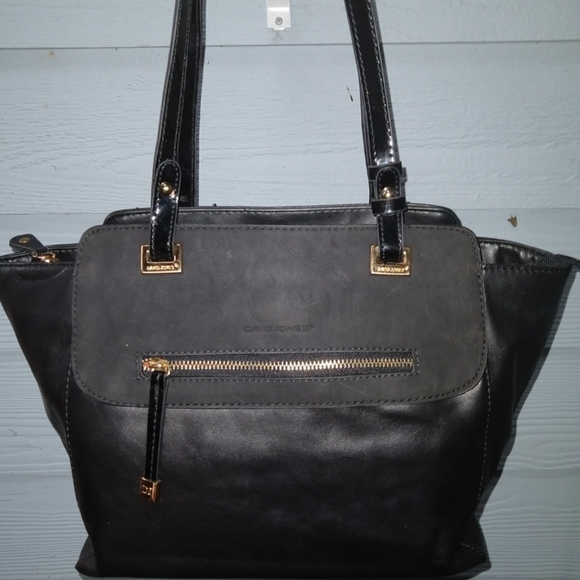 david jones black purse